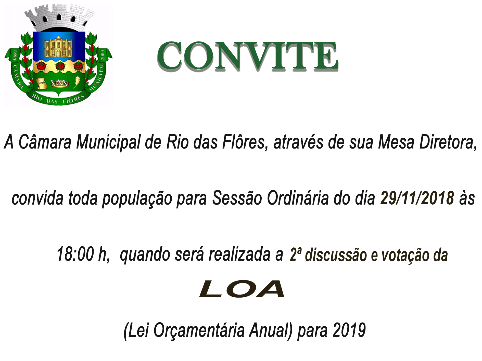 Convite Votação LOA