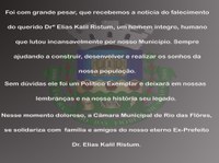 Nota de Pesar Dr. Elias Kalil Ristum