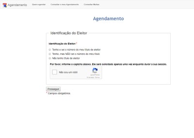 Página de agendamento