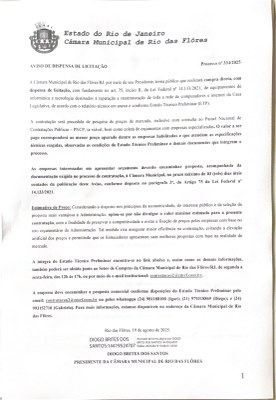 AVISO DE DISPENSA E LICITAÇÃO  3342025.jpg